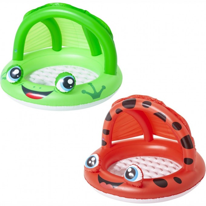 Детский надувной бассейн BESTWAY 52189 97х66см с навесом и надувным дном 52189 BW